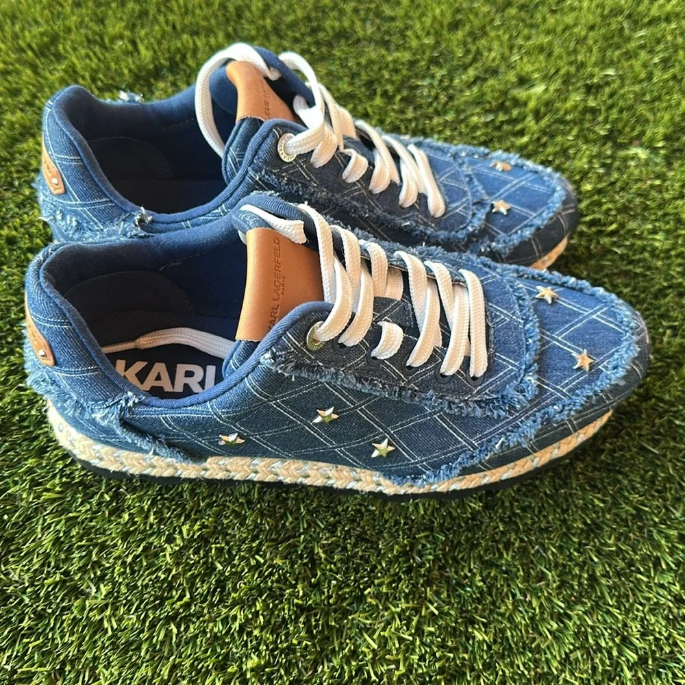 Karl Lagerfeld Meaza Lace up sneaker women’s size 7.5 - Picture 5 of 7